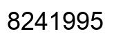 Number 8241995 black image