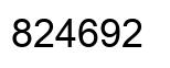 Number 824692 black image
