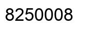 Número 8250008 imagen negro