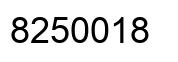Number 8250018 black image