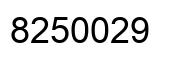 Number 8250029 black image