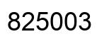 Number 825003 black image