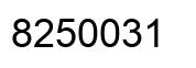 Número 8250031 imagen negro