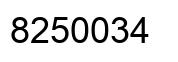 Número 8250034 imagen negro