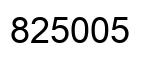 Number 825005 black image