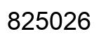 Number 825026 black image