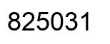 Number 825031 black image