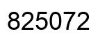 Number 825072 black image