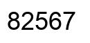Number 82567 black image
