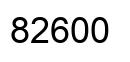 Number 82600 black image
