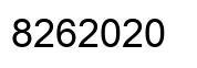 Number 8262020 black image