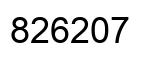 Number 826207 black image