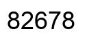 Number 82678 black image
