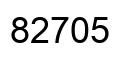 Number 82705 black image