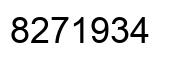 Número 8271934 imagen negro