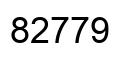 Number 82779 black image