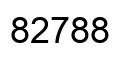 Number 82788 black image