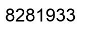 Número 8281933 imagen negro