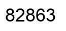 Número 82863 imagen negro