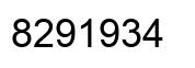 Número 8291934 imagen negro