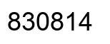 Number 830814 black image