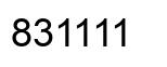Número 831111 imagen negro