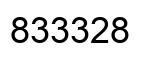 Number 833328 black image