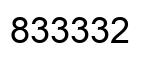 Number 833332 black image
