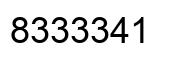Número 8333341 imagen negro