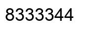 Número 8333344 imagen negro