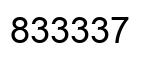 Number 833337 black image