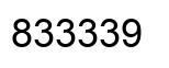 Número 833339 imagen negro