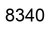 Number 8340 black image