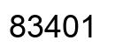 Número 83401 imagen negro
