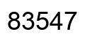 Number 83547 black image