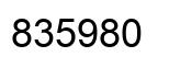 Number 835980 black image
