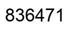 Number 836471 black image