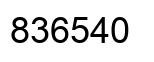 Number 836540 black image