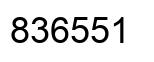 Number 836551 black image