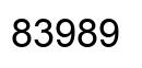 Number 83989 black image