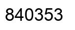 Number 840353 black image