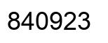 Número 840923 imagen negro