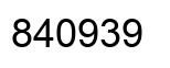 Number 840939 black image