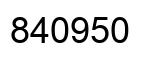 Número 840950 imagen negro