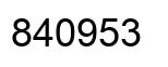 Número 840953 imagen negro