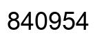 Number 840954 black image