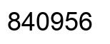 Number 840956 black image