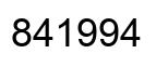 Number 841994 black image