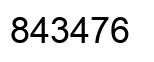 Number 843476 black image