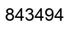 Number 843494 black image